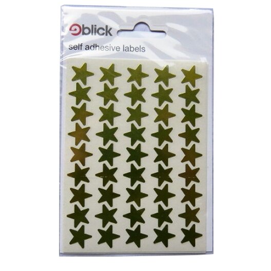 Blick Metallic Gold Self Adhesive Stars, 12mm x 12mm, 135 Per Pack